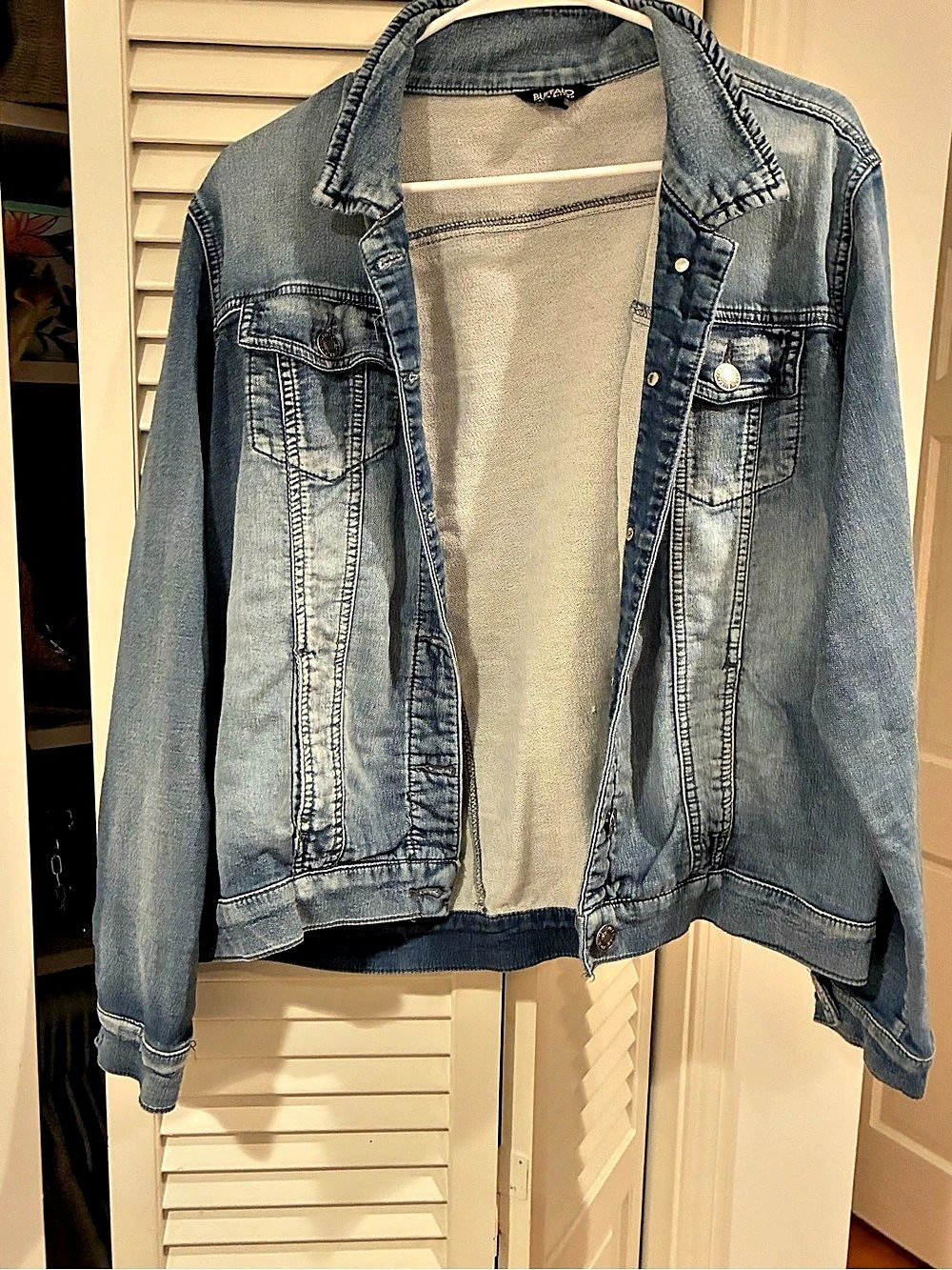 Buffalo David Bitton Women's Blue Denim Jean Jacket XL